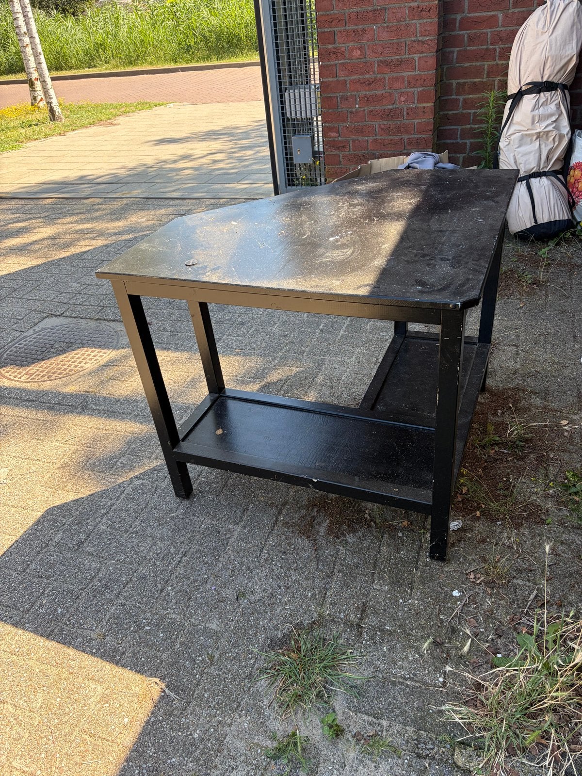 Hoekbureau met uitschuifplateau - opknapper, Gebruikt, Hout, Hoekbureau, Overige merken