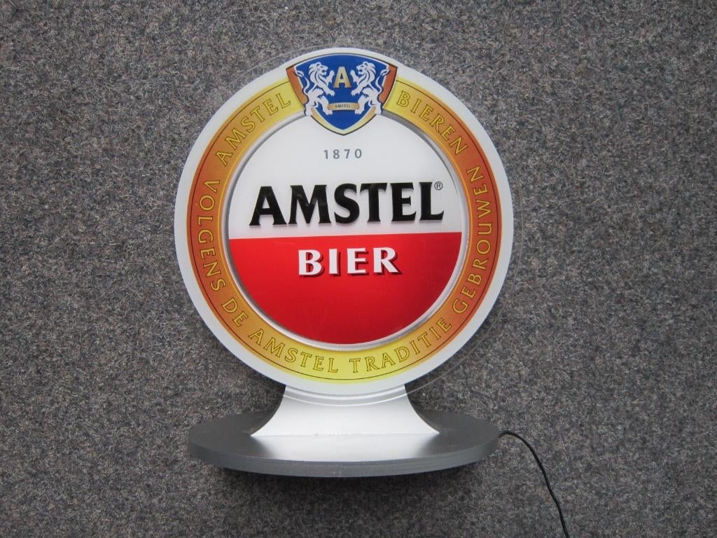 AMSTEL BIER LED LICHTRECLAME, Verzamelen, Biermerken, Ophalen, Zo goed als nieuw, Overige typen, Amstel