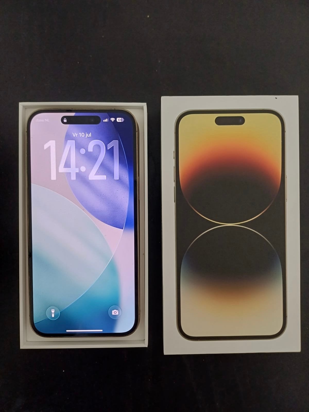 iPhone 14 Pro Max Goud 128GB met hoesjes, Ophalen, 128 GB, Zo goed als nieuw, Zonder simlock