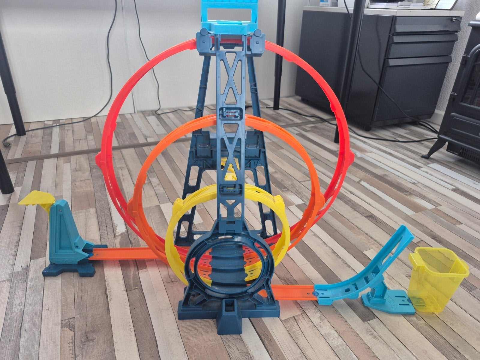 Hot Wheels Track Builder met auto's, Ophalen, Gebruikt