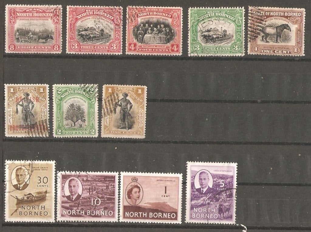 noord borneo, Ophalen of Verzenden, Gestempeld, Zuidoost-Azië