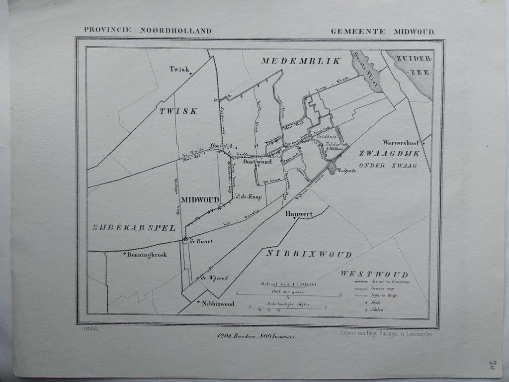 24 / Midwoud Wervershoof Hauwert Oostwoud Twisk J. Kuyper, Ophalen of Verzenden