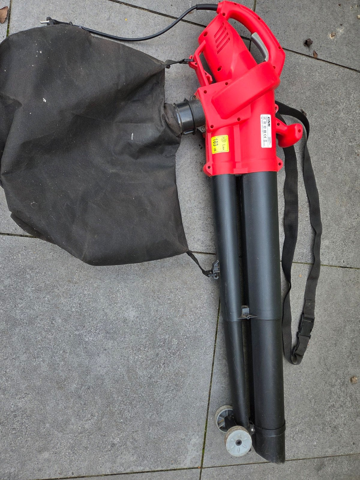 CMI Bladblazer/Bladzuiger C-ELS-2500/45 - Elektrisch, Tuin en Terras, Ophalen, Gebruikt, Met opvangzak, CMI