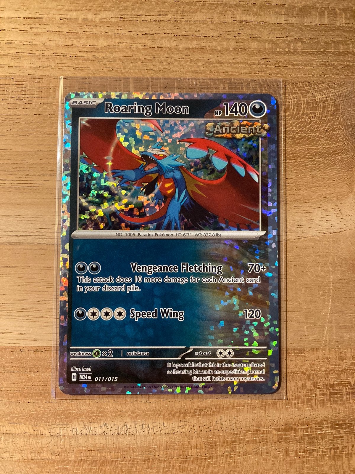 McDonald’s 2025 Pokemon Kaart Roaring Moon 11/15 - Dragon, Ophalen of Verzenden, Zo goed als nieuw, Losse kaart