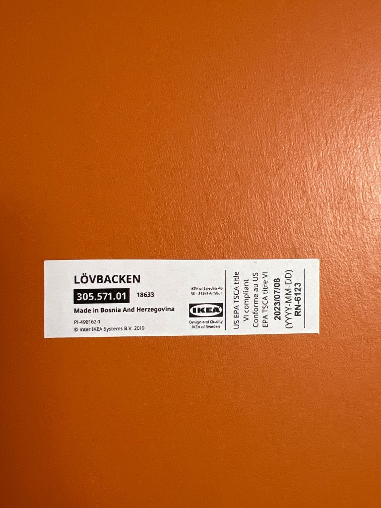 IKEA LÖVBACKEN design klassieker (oranje), Gebruikt, 55 tot 75 cm, IKEA, Ovaal