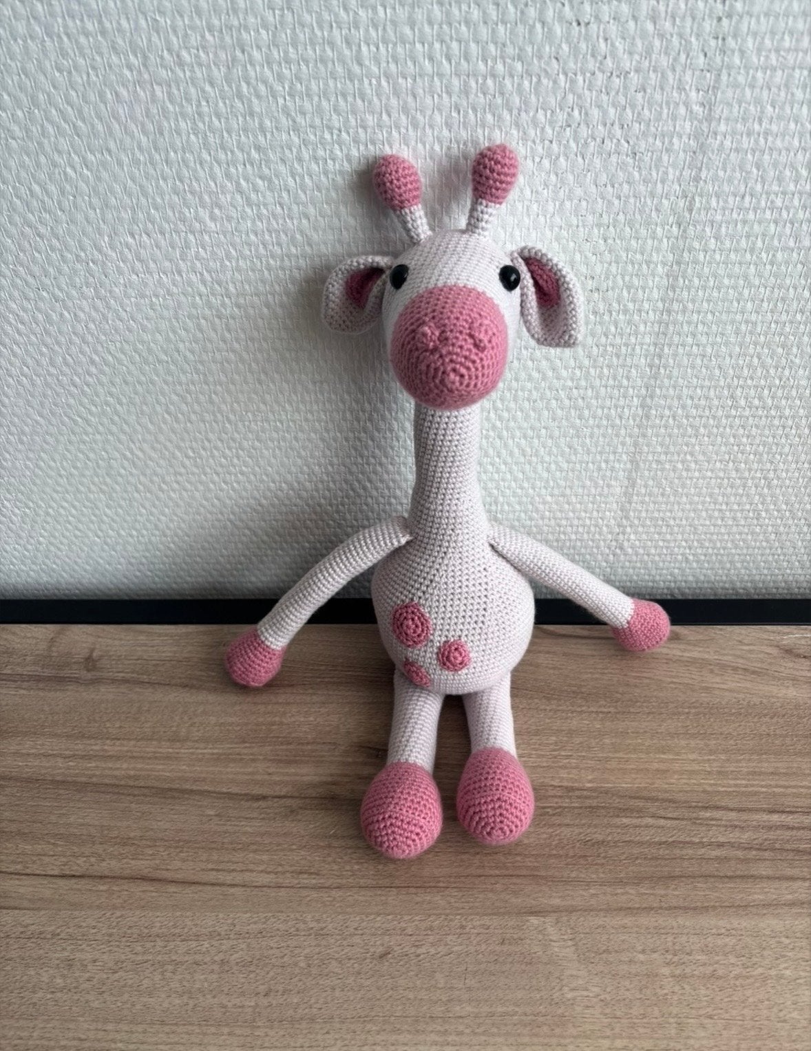 Handgemaakte gehaakte giraf knuffel - 100% katoen, Kinderen en Baby's, Speelgoed | Knuffels en Pluche, Giraf, Handgemaakt, Nieuw