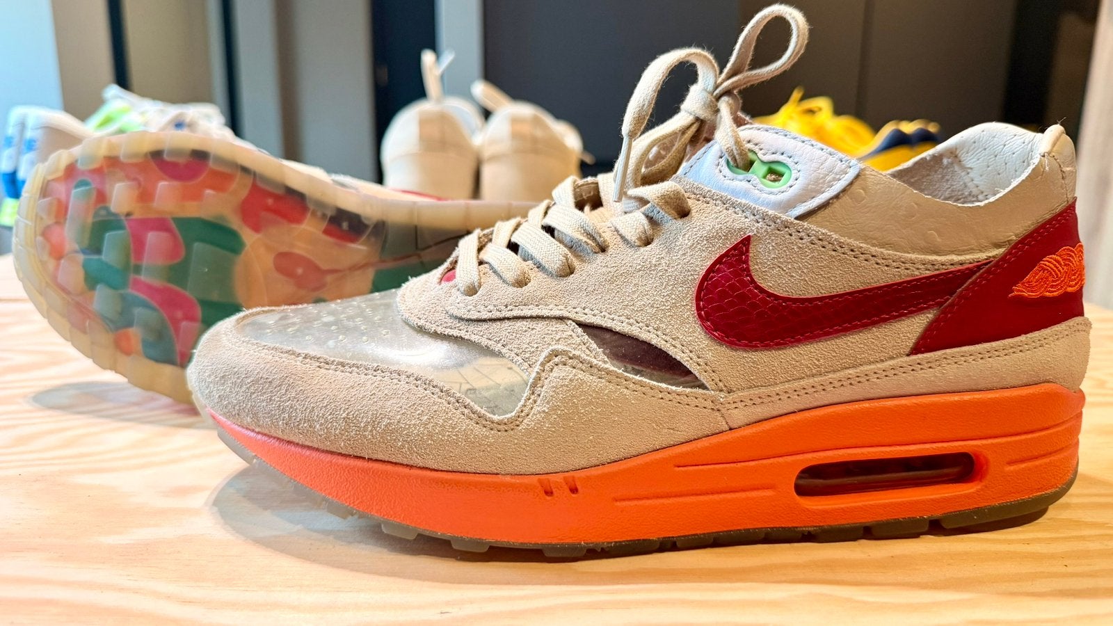Nike Air Max 1 CLOT Kiss of Death, maat 44,5, Ophalen of Verzenden, Zo goed als nieuw, Overige kleuren, Sneakers of Gympen