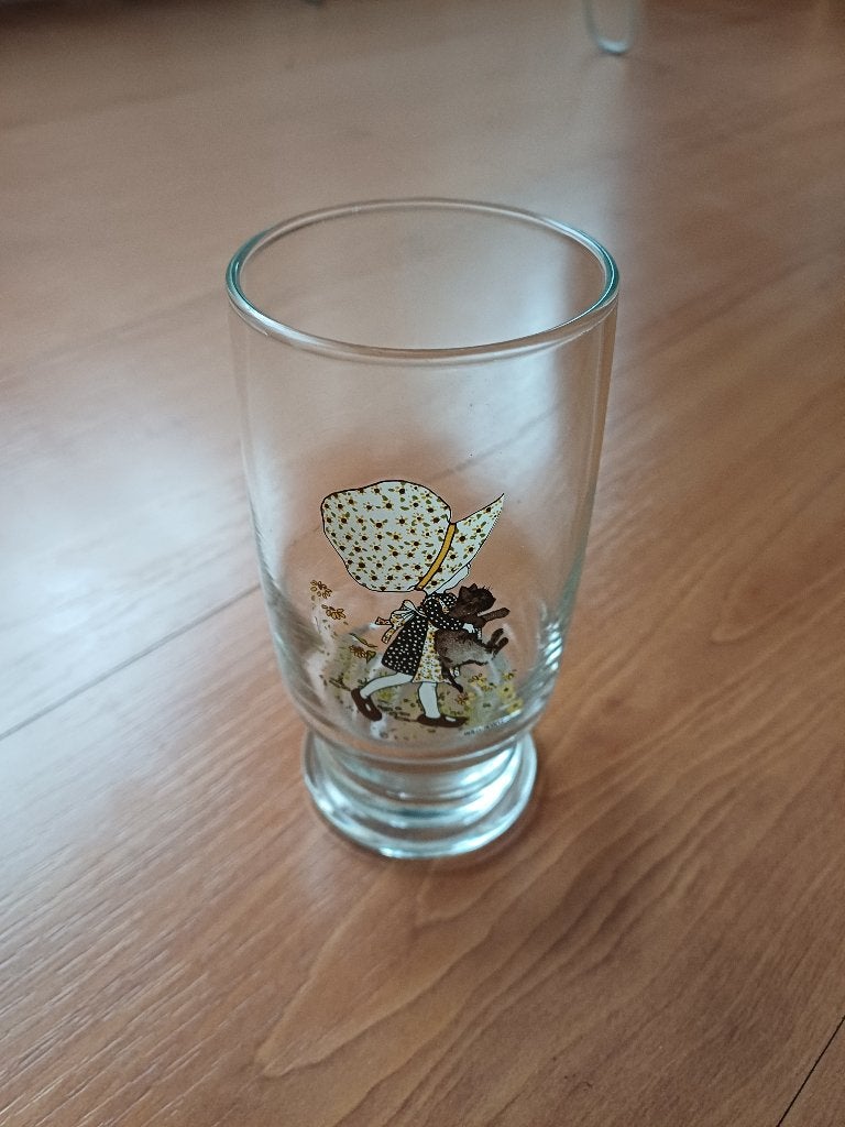 Vintage Holly Hobbie drinkglas, Ophalen of Verzenden, Gebruikt, Frisdrankglas