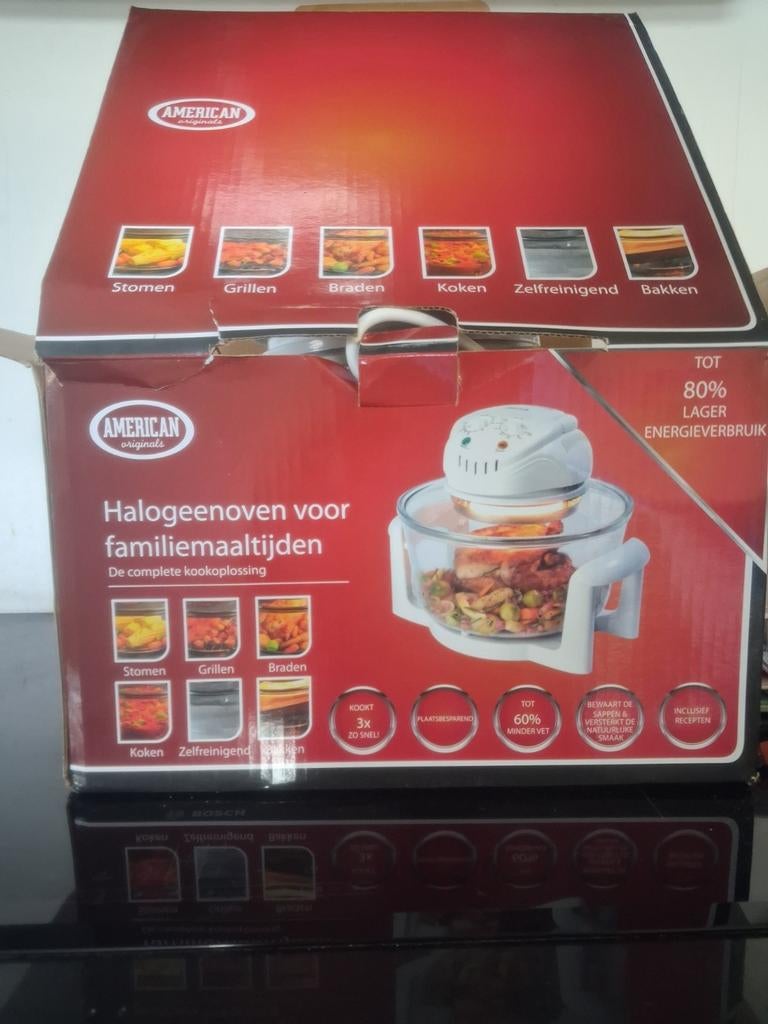 American Original Halogeenoven - Zo goed als nieuw, Hete lucht, Ophalen of Verzenden, Zo goed als nieuw, Oven met grill