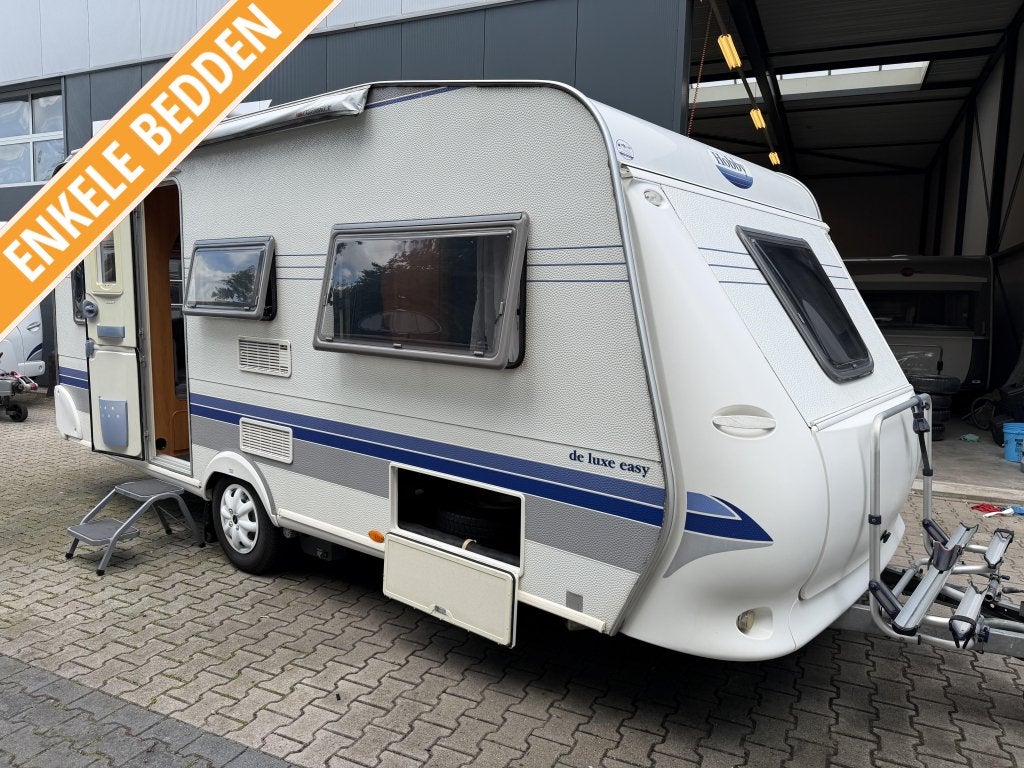 Hobby De luxe Easy 495 UL ENKELEBEDDEN MOVER - TENT - LUIFEL, Caravans en Kamperen, Caravans, Rondzit, Hobby, Bedrijf, Overige typen