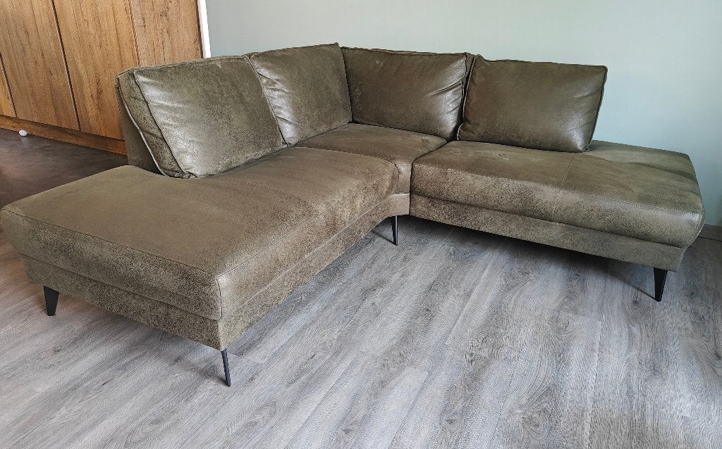 Hoekbank donkergroen, Ophalen, Overige materialen, Minder dan 75 cm, Hoekbank