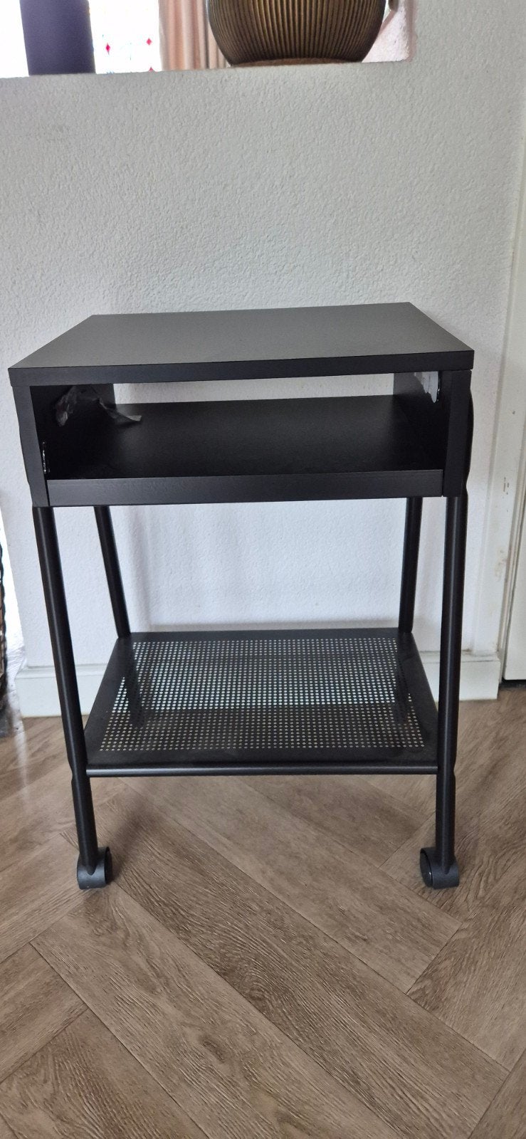 ikea Setskog tafeltje voor platenspeler, Minder dan 55 cm, Gebruikt, Modern, Industrieel, Metaal of Aluminium