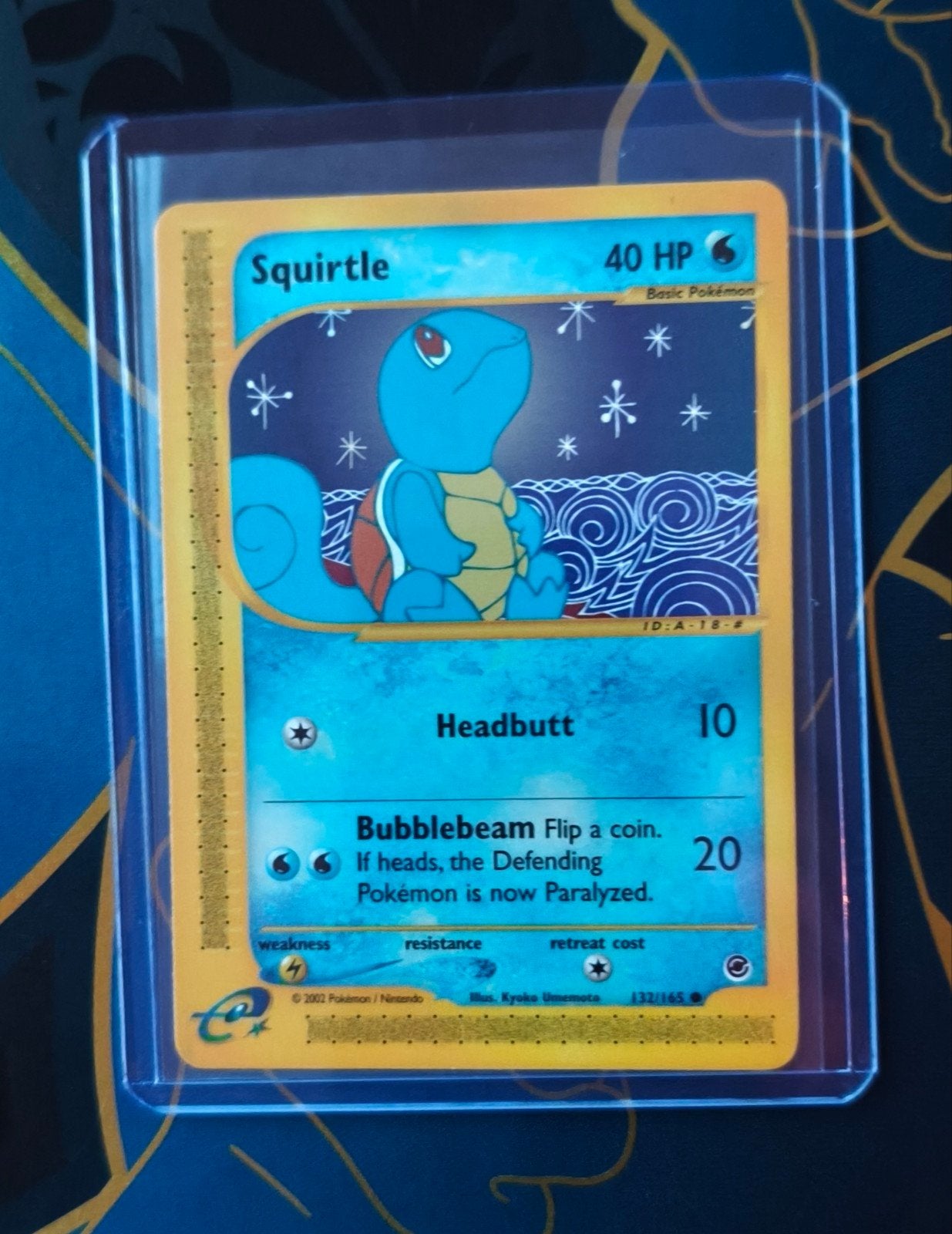 Squirtle 132/165 Expedition Base Set Pokémon Kaart, Ophalen of Verzenden, Zo goed als nieuw, Losse kaart