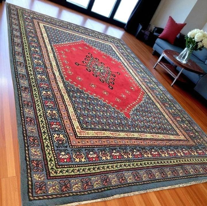 Grote Perzisch tapijt handgeknoopt vloerkleed wol Tunis, Huis en Inrichting, Gebruikt, 200 cm of meer, Ophalen of Verzenden, 200 cm of meer