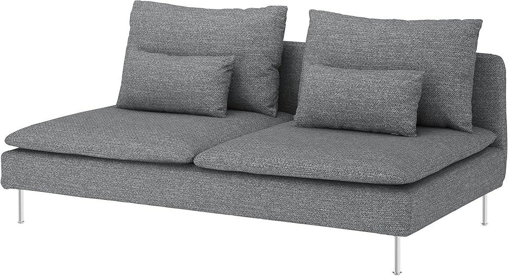 Ikea SODERHAMN 3 zits hoes lejde grijs, Tweepersoons, 75 tot 100 cm, Ophalen of Verzenden, Zo goed als nieuw