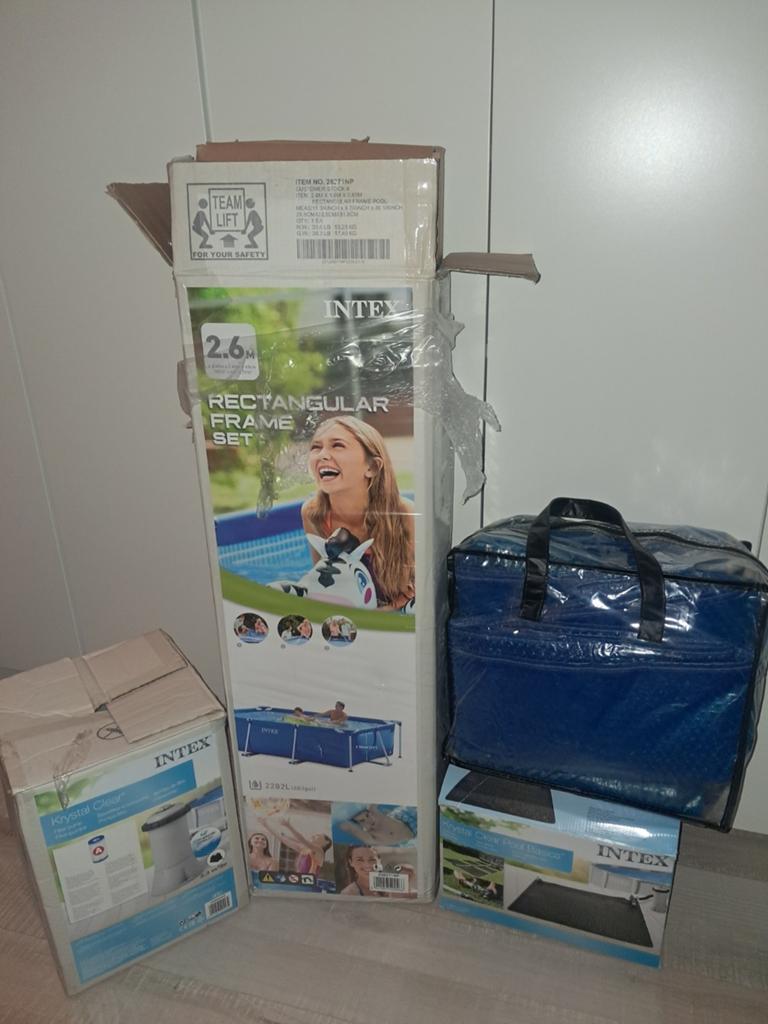 Zwembad intex met toebehoren, Ophalen, Minder dan 80 cm, Minder dan 200 cm, Opzetzwembad