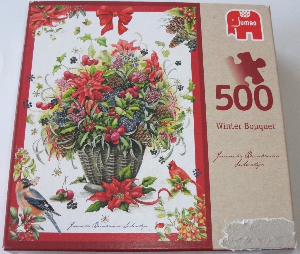 Puzzel *** WINTER BOUQUET *** 500 stukjes Janneke Brinkman, Ophalen of Verzenden, 500 t/m 1500 stukjes, Zo goed als nieuw, Legpuzzel