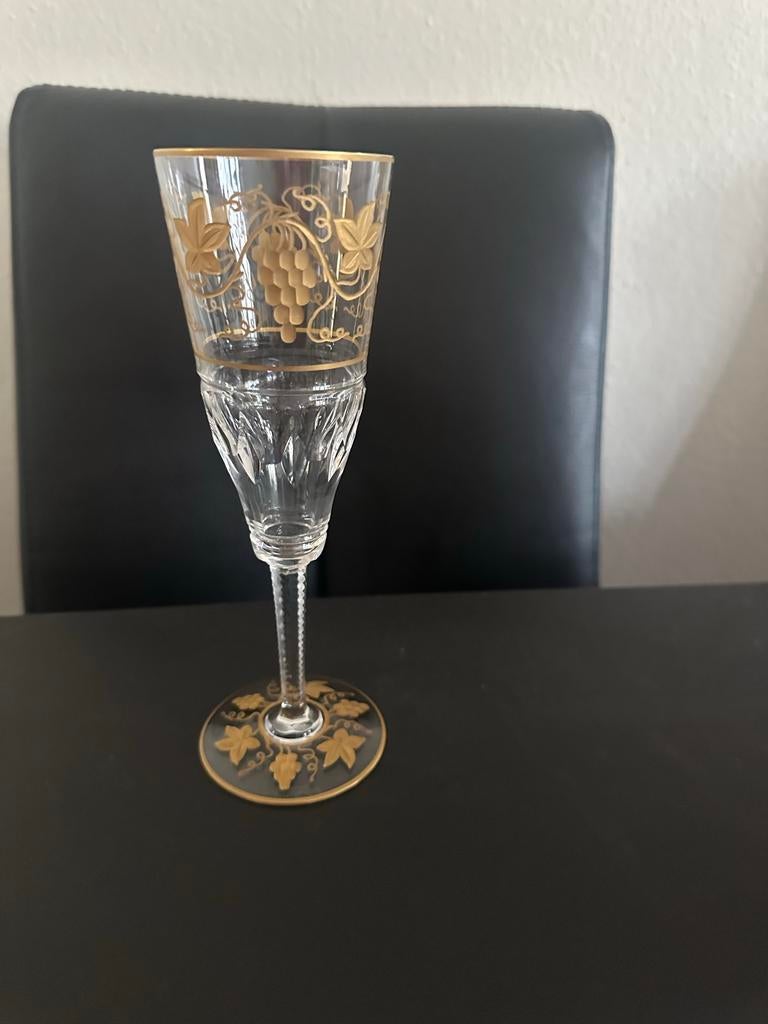 Antiek Val St Lambert Pampre d'Or Champagne Flute, Ophalen of Verzenden