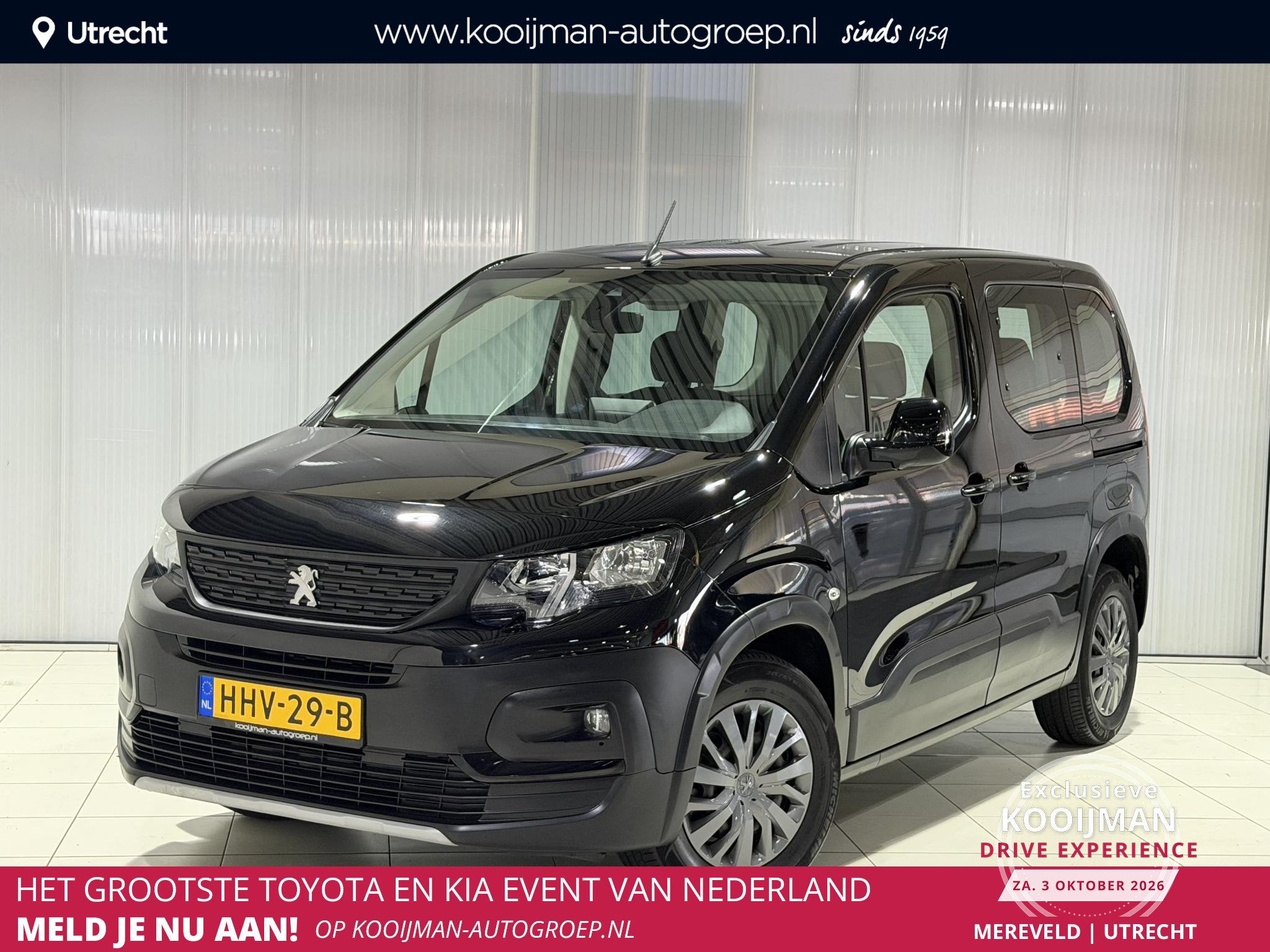Peugeot Rifter 1.2 Puretech Active Pack Rolstoel uitvoering, Voorwielaandrijving, Dealer onderhouden, Gebruikt, Euro 6