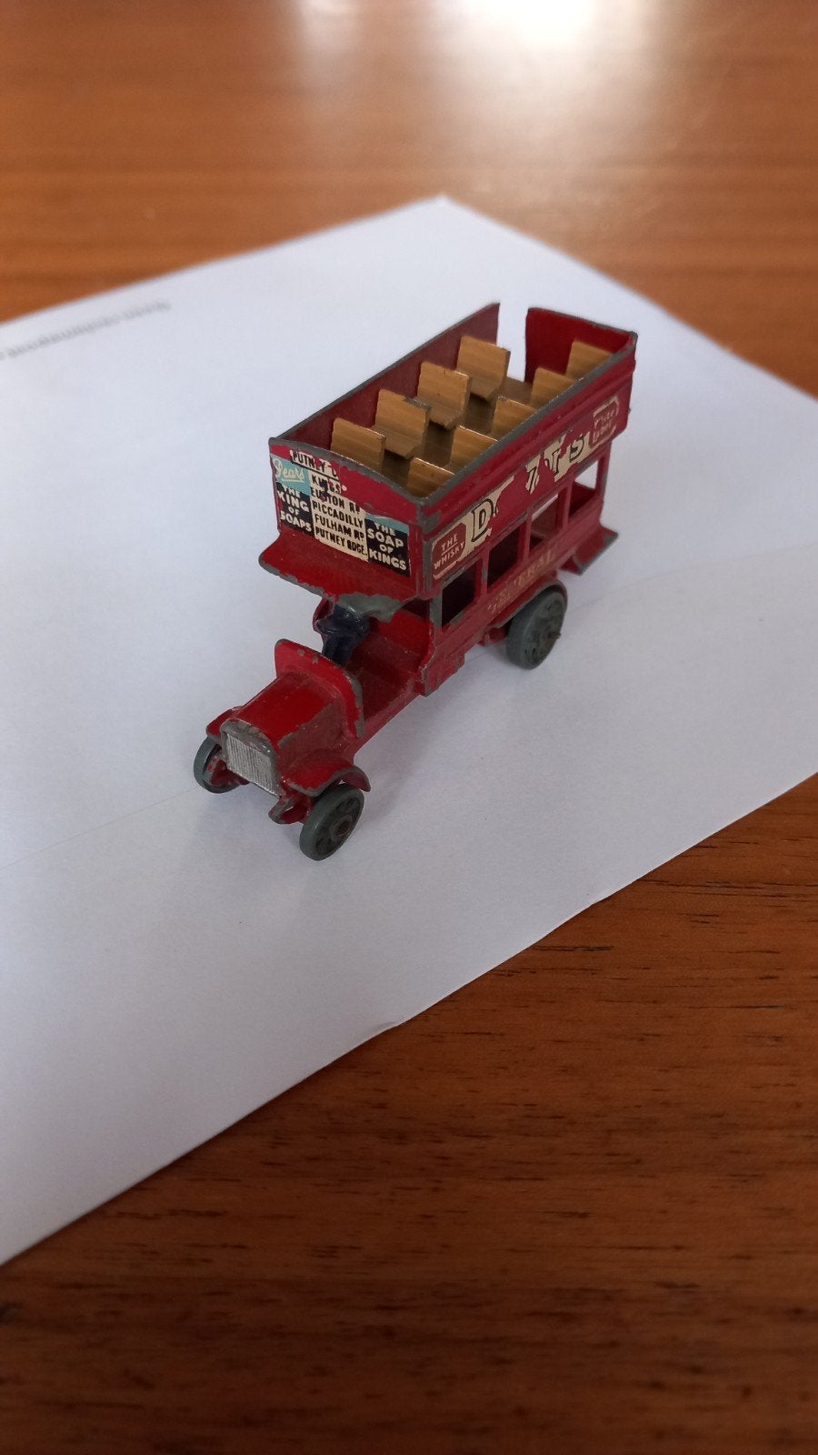 Vintage Matchbox of lesney dubbeldekker bus, Ophalen, Gebruikt, Bus of Vrachtwagen