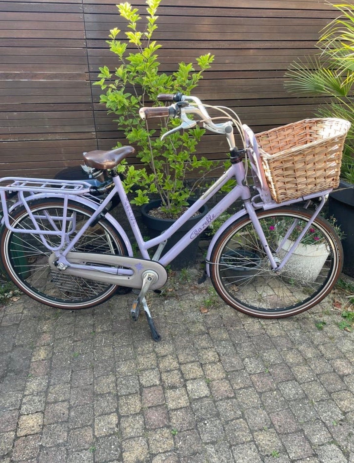 Gazelle Miss Grace damesfiets met mand - Lavendel, Ophalen, Versnellingen, Gazelle, Trommelrem