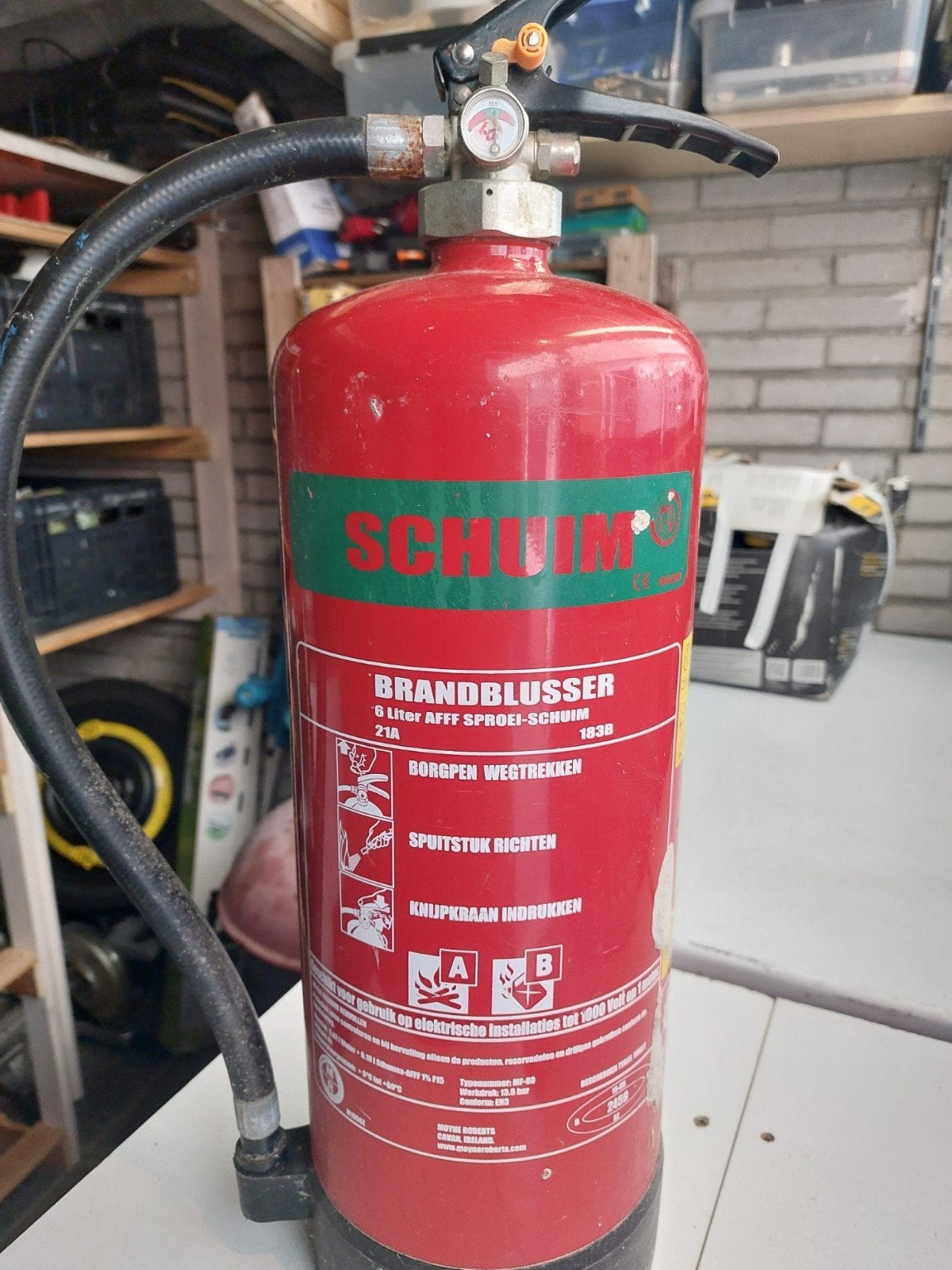 Brandblusser 6 Liter Schuim - Goede Staat, Ophalen