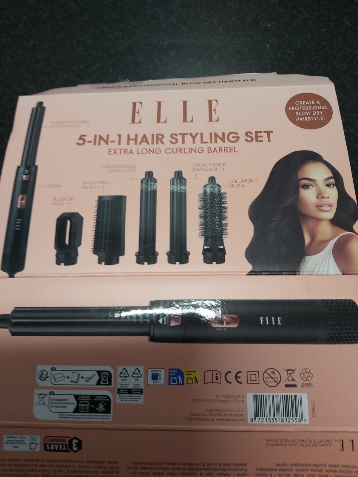ELLE 5-in-1 Haarstyling Set - Nieuw in doos, Witgoed en Apparatuur, Ophalen, Nieuw, Haarverzorging