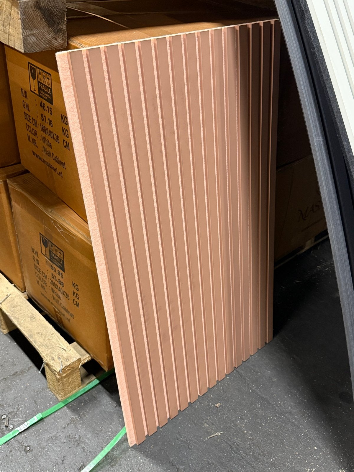 Foto 4 van Akoestische wandpanelen! Licht eiken, grijze, roze en beige
