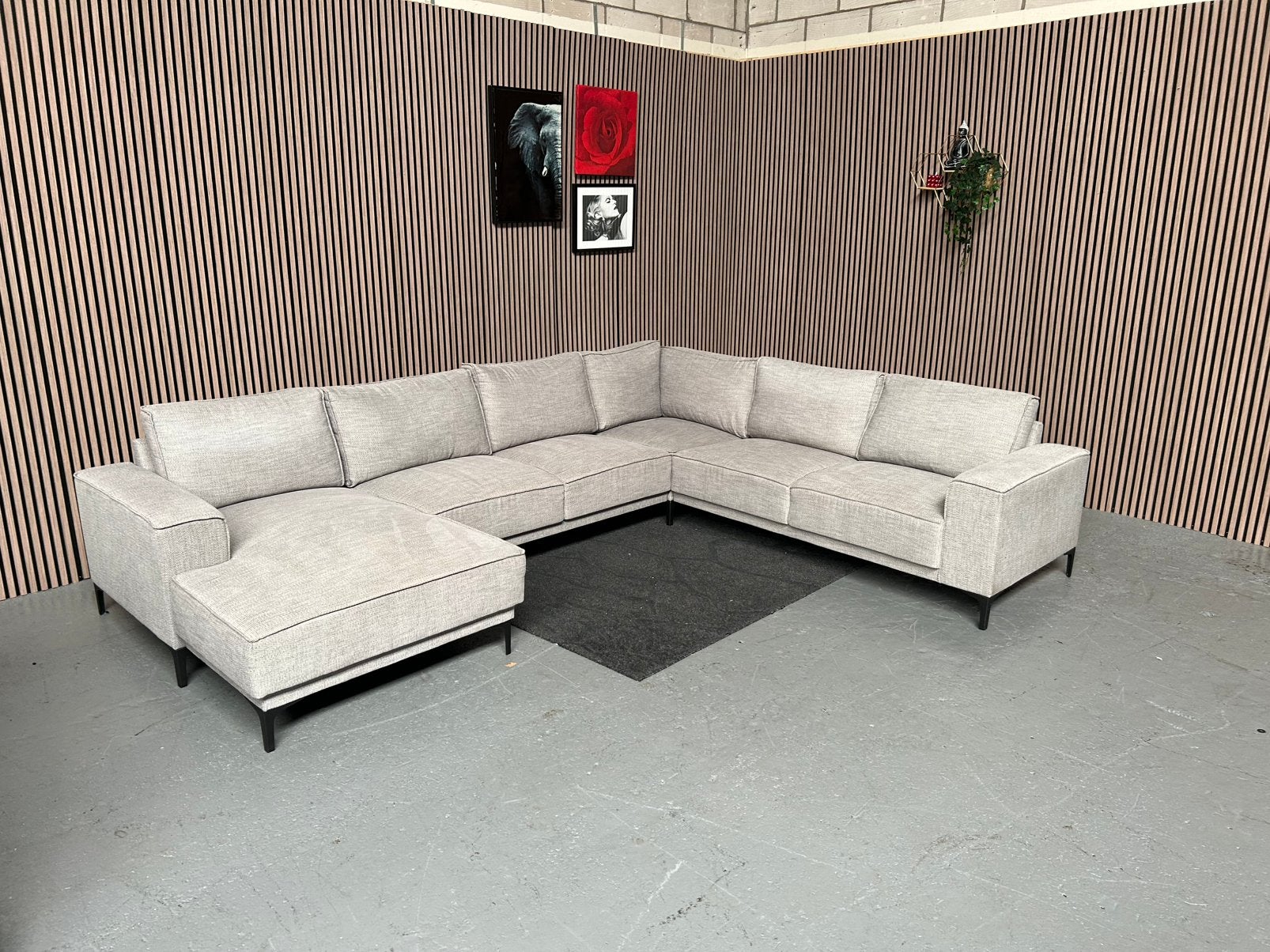 GRATIS LEVERING U-Bank Grijs Profijt 342X261 GEREINIGD