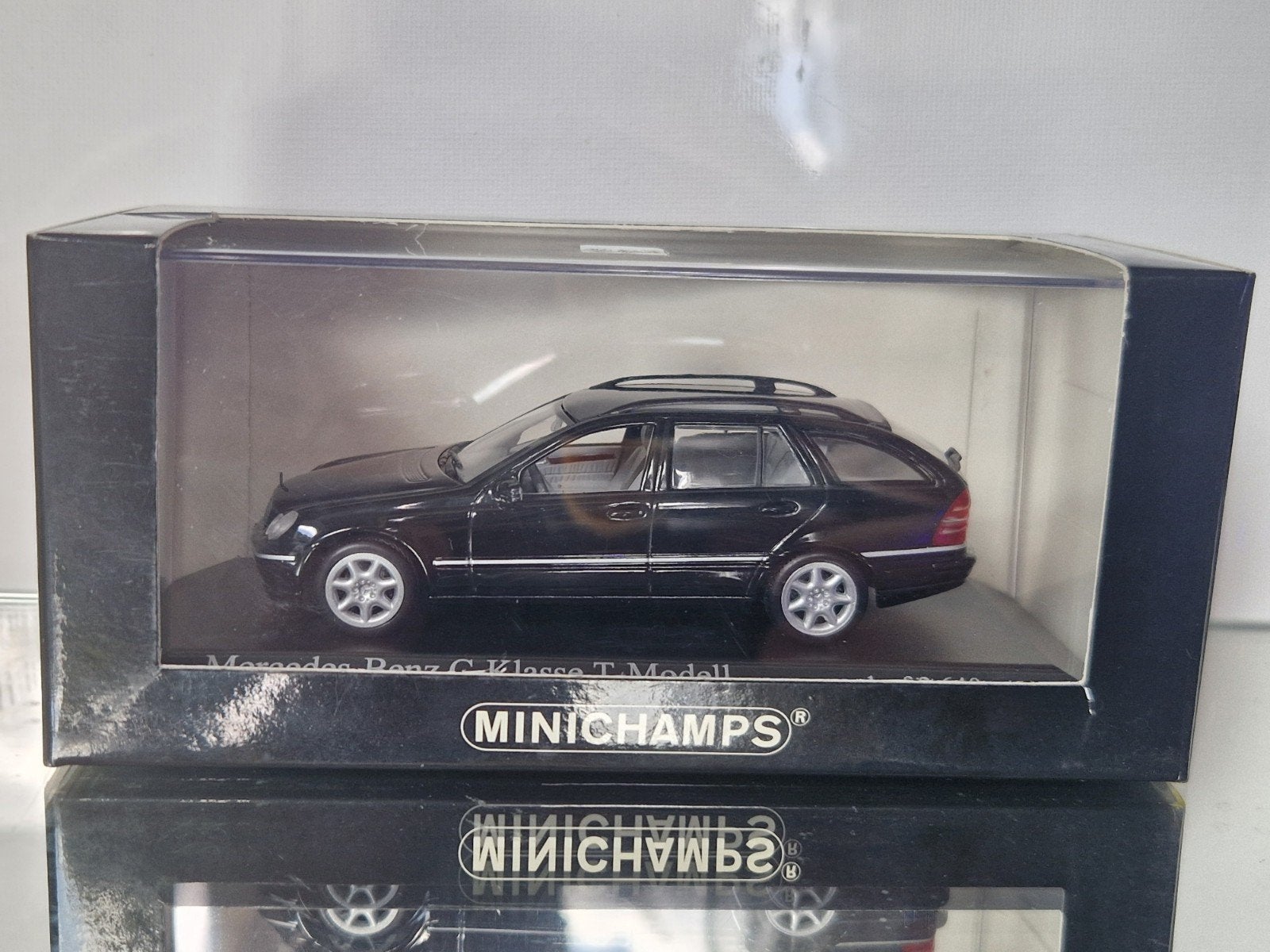 Minichamps Mercedes-Benz C-Klasse T-Modell 2001 Zwart, Hobby en Vrije tijd, Ophalen of Verzenden, Zo goed als nieuw, Auto, MiniChamps