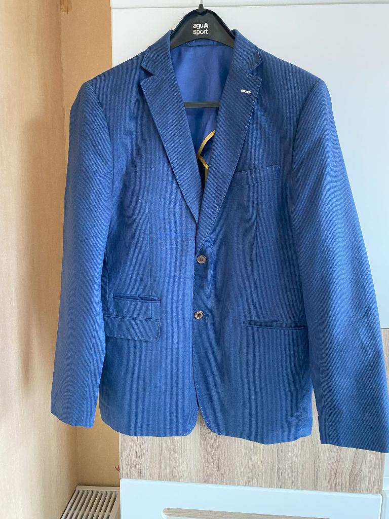 Heren Colbert Jasje Blauw Streepje LIV Maat 52 L, Kleding | Heren, Maat 52/54 (L), Blauw, LIV, Ophalen of Verzenden