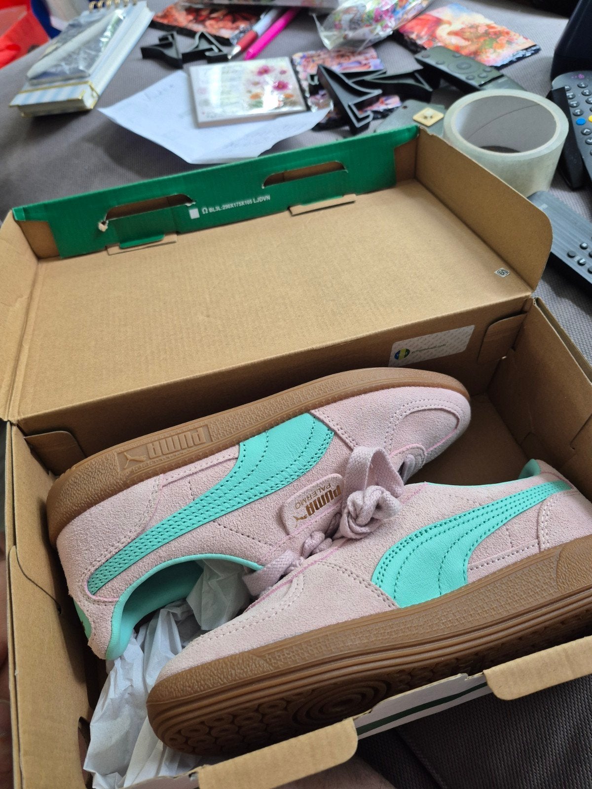 Puma Palermo Sneakers Roze/Mintgroen - Maat 36, Puma, Ophalen of Verzenden, Nieuw