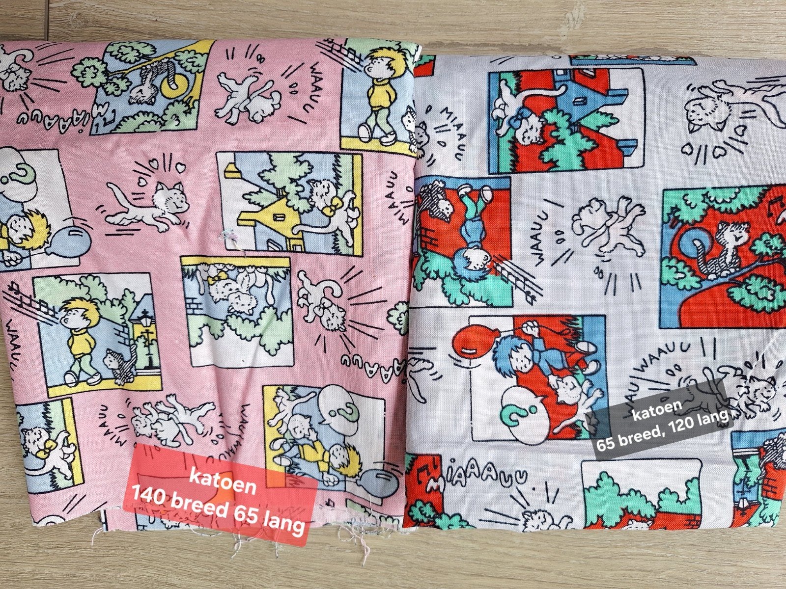 Diverse leuke katoenen lapjes - Verschillende maten, Overige kleuren, Nieuw, Ophalen of Verzenden, 30 tot 120 cm