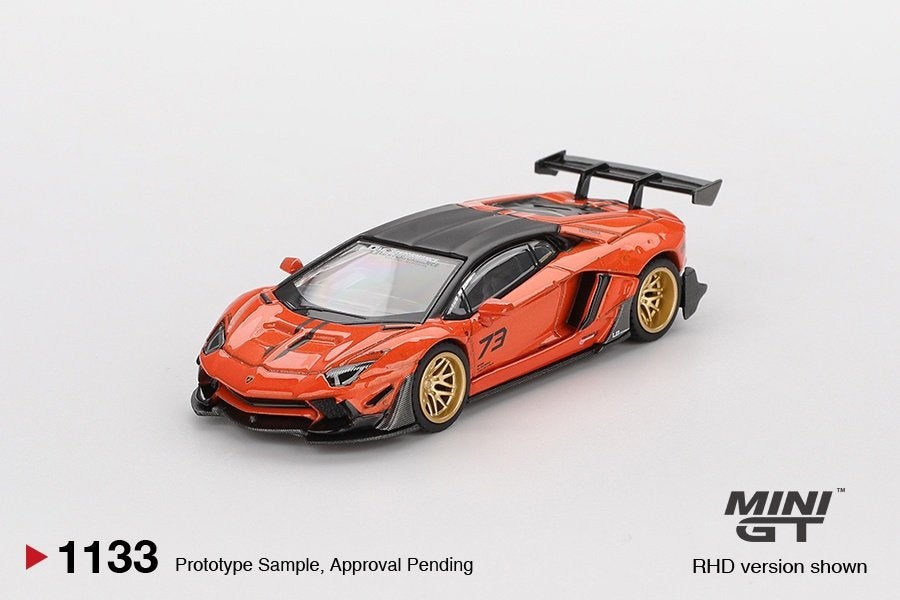 Mini GT 2025 Lamborghini Aventador LB-Works Limited Edition, Www.rubensmodelautos.nl, Auto, Nieuw, Ophalen of Verzenden