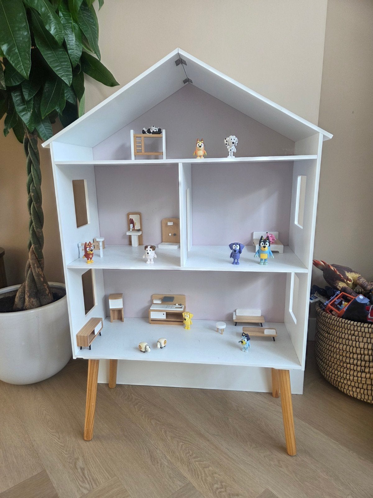 Poppenhuis met meubels, Ophalen, Zo goed als nieuw, Poppenhuis
