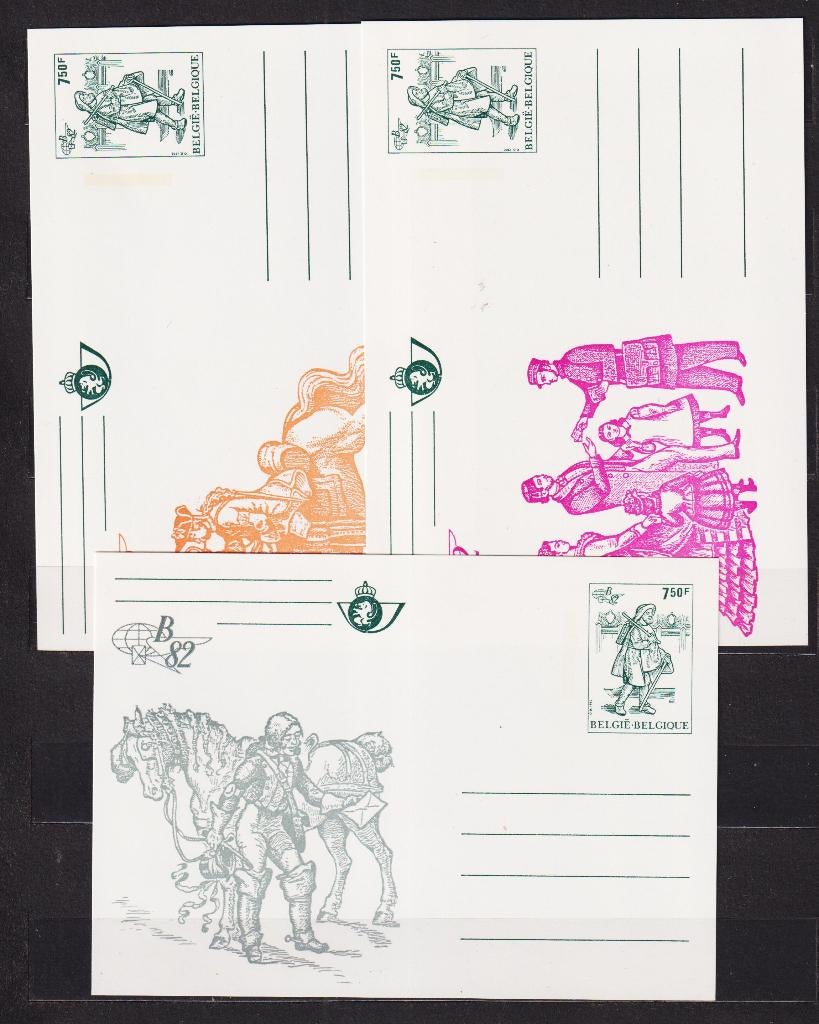 België 1982 Geïllustreerde briefkaarten BK28-BK33 **, Postzegels en Munten, Ophalen, Postfris, Postfris
