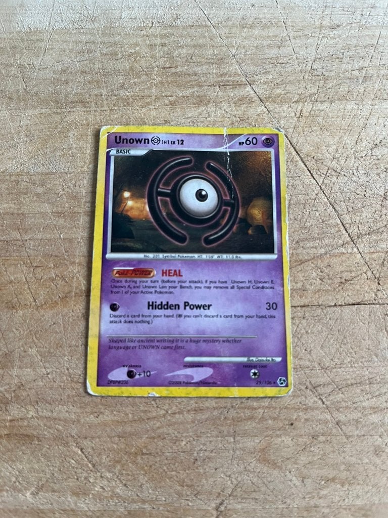 Pokemon Unown H #29/106, Ophalen of Verzenden, Zo goed als nieuw, Losse kaart