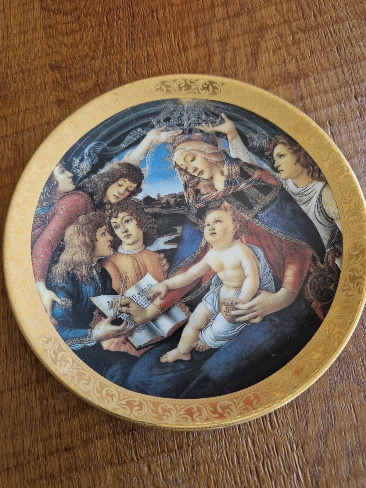 Bord "Madonna del Magnificat" Botticelli, Le Porcellane, Ophalen of Verzenden