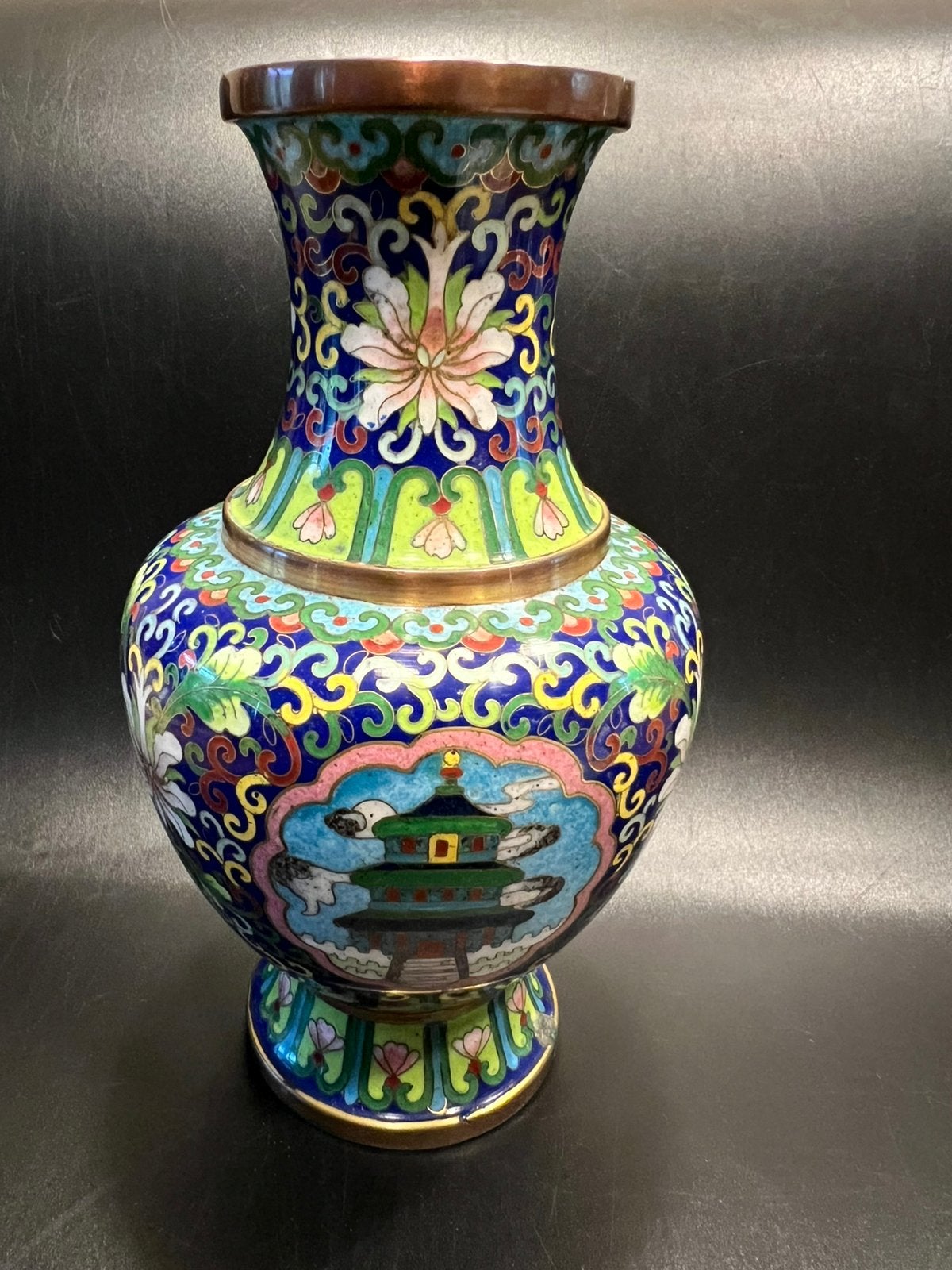 Vintage Chinese geëmaillleerde/ cloisonné vaas., Ophalen of Verzenden