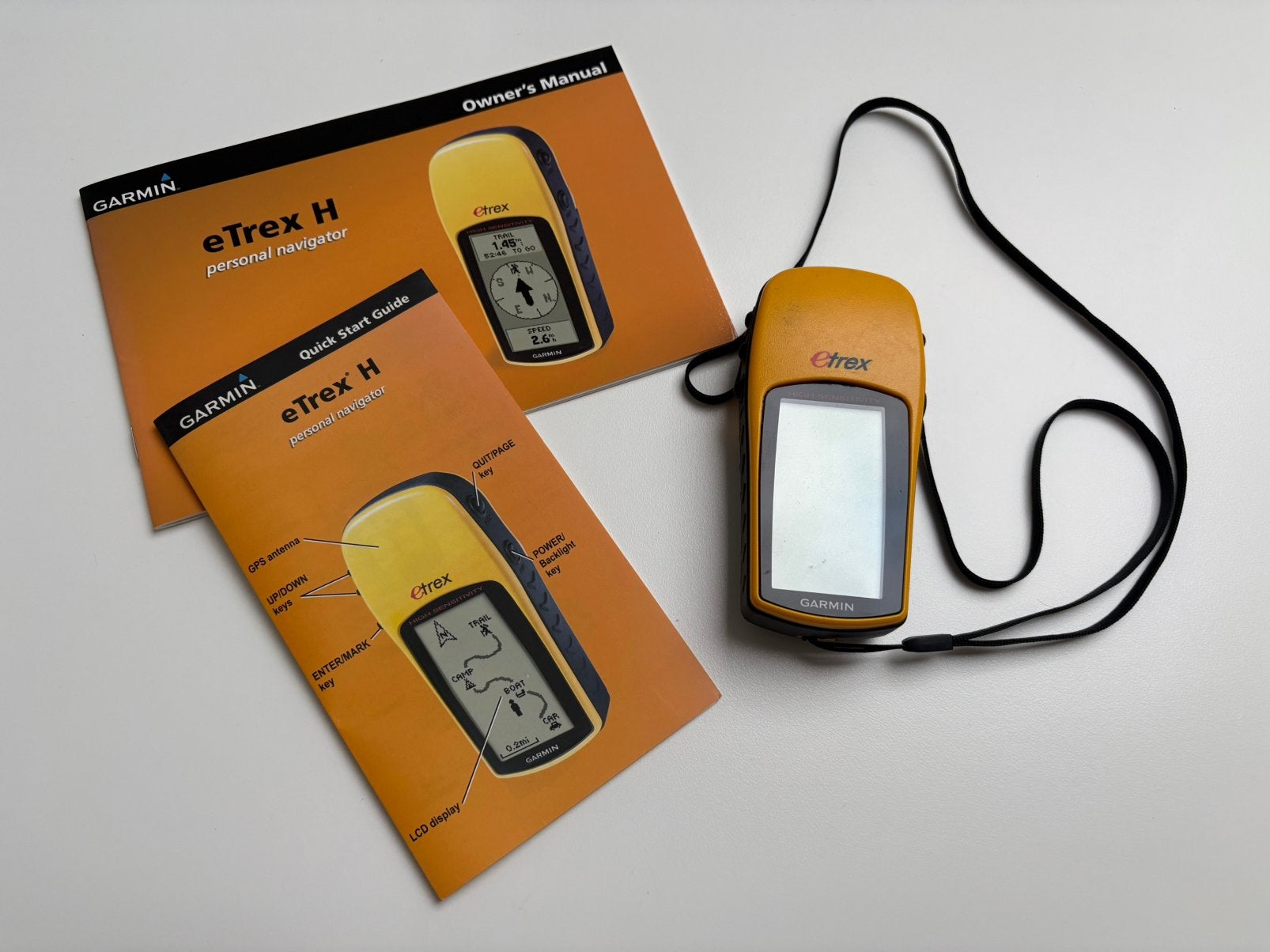 Garmin eTrex H GPS Navigator met handleidingen, Ophalen of Verzenden, Gebruikt