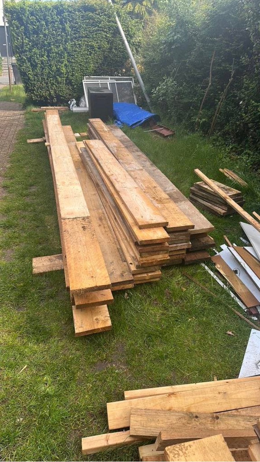 Steigerhout, Ophalen, Gebruikt, Plank, 50 mm of meer