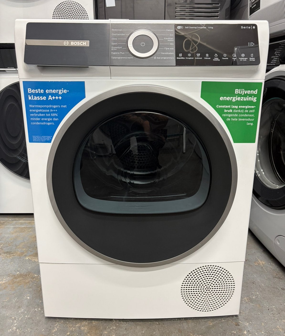 Bosch Serie 6 droger 9KG WiFi SmartDry & SelfCleaning 2025, 8 tot 10 kg, Ophalen of Verzenden, Zo goed als nieuw, 85 tot 90 cm