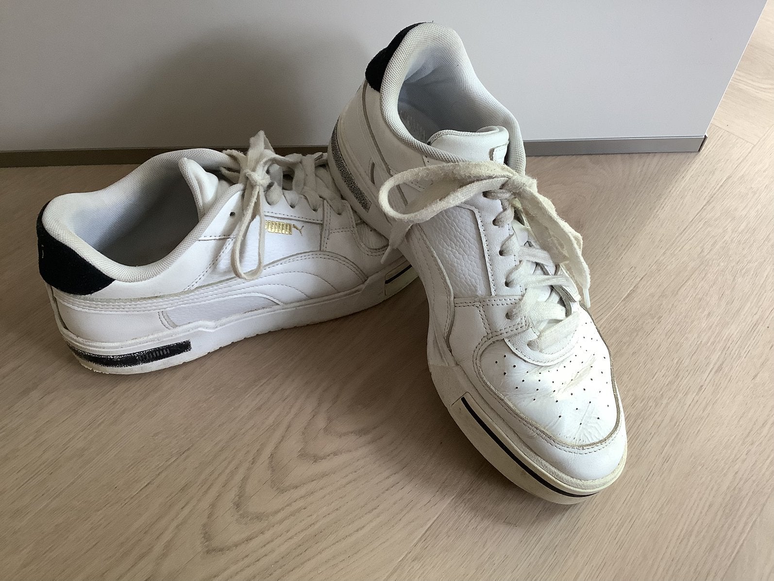Puma ca pro heritage sneakers maat 44,5 wit met zwart heren, Wit, Ophalen of Verzenden, Sneakers of Gympen, Gedragen