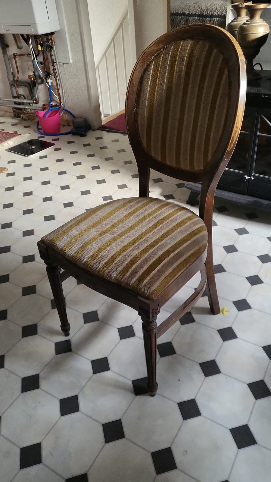 Vintage/Antieke Lodewijk XVI-stijl medaillonstoel, Ophalen