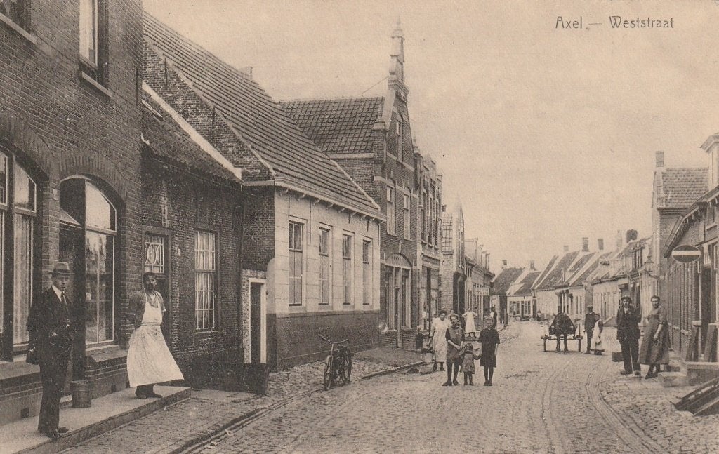 AXEL Weststraat 1927, Verzamelen, Ansichtkaarten | Nederland, Verzenden, 1920 tot 1940, Gelopen, Zeeland