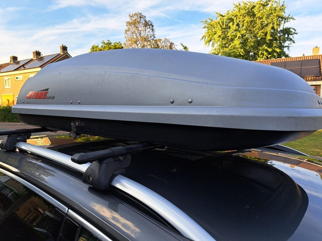Dakkoffer Thule Jetbag Apollo 200 + dakdragers (te huur), Auto diversen, Dakkoffers, Gebruikt, Ophalen
