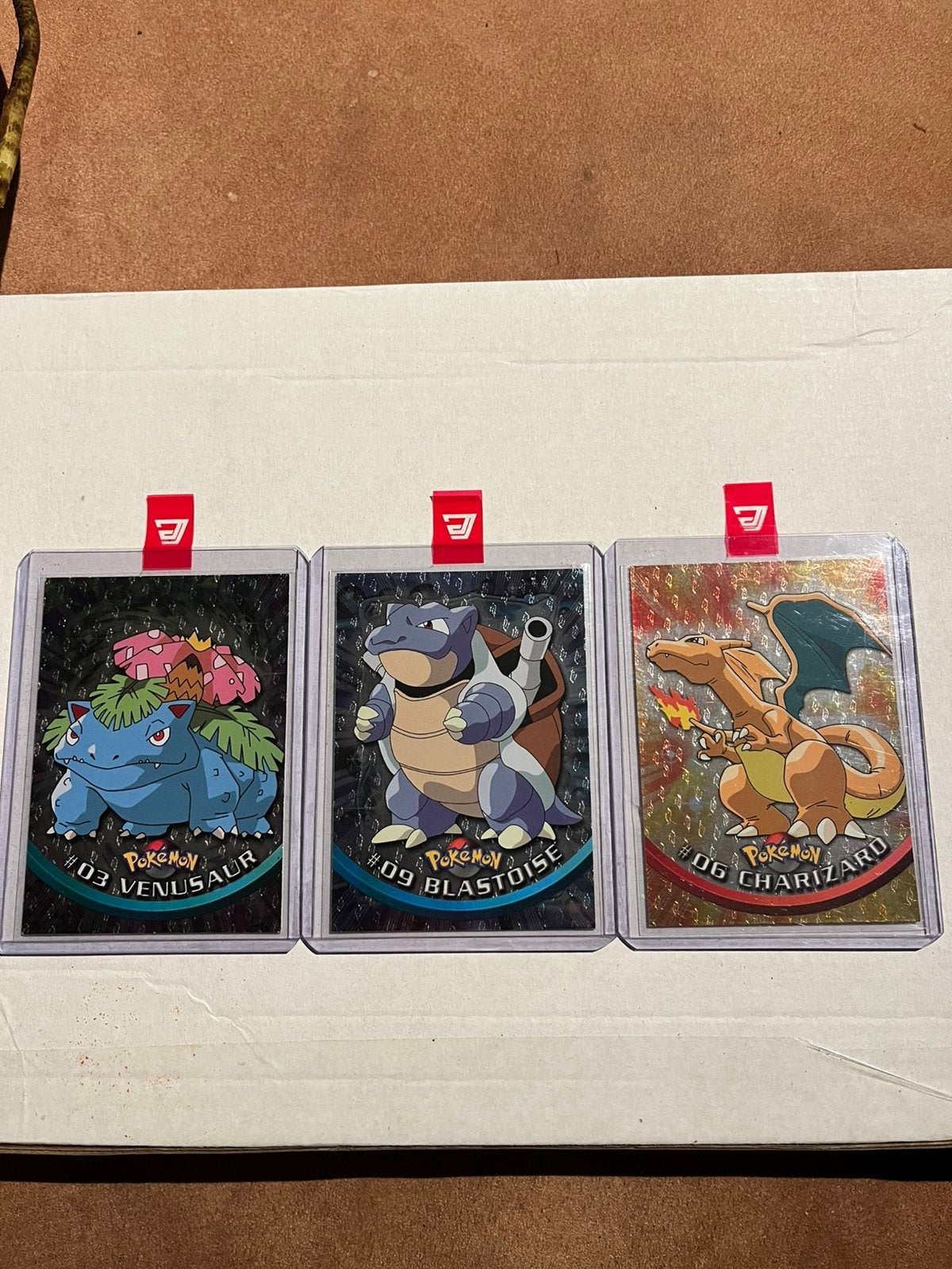 Charizard,Blastois, Venusaur topps mind, Ophalen of Verzenden, Zo goed als nieuw, Meerdere kaarten, Foil