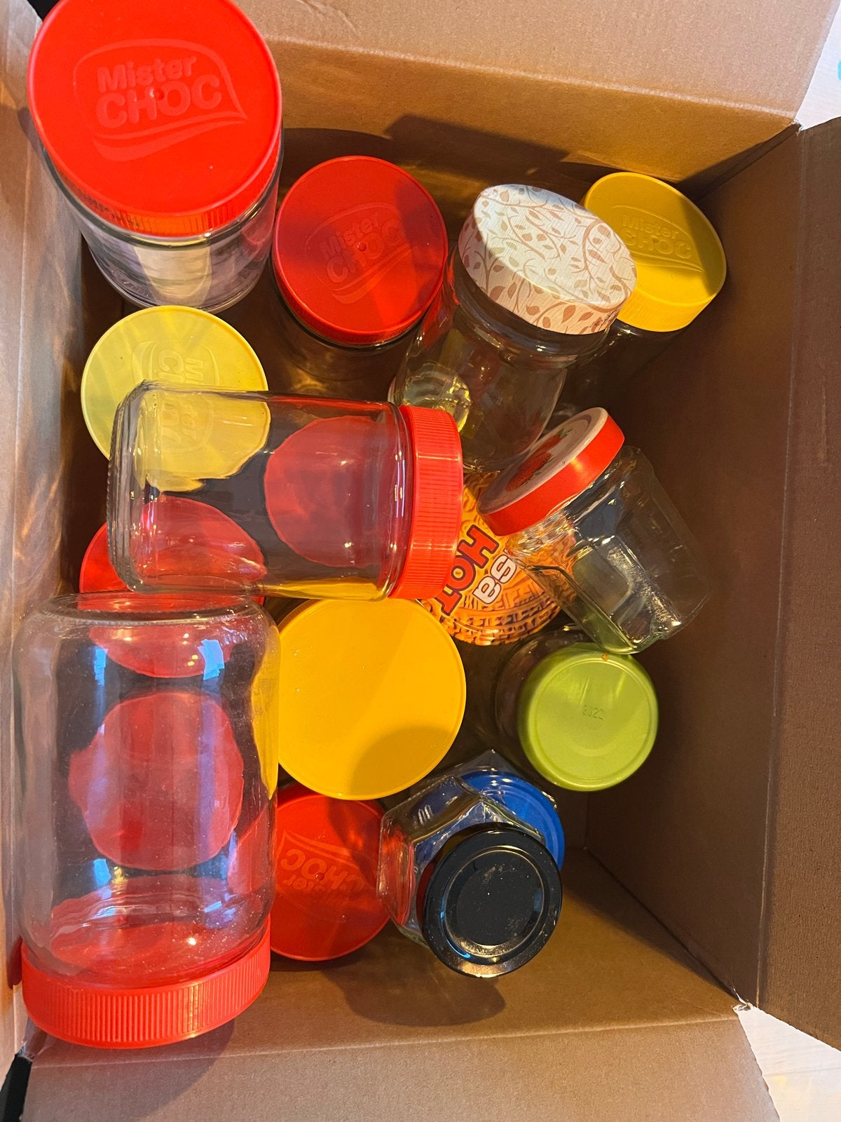 Gratis glazen potten met deksels, Huis en Inrichting, Ophalen, Gebruikt