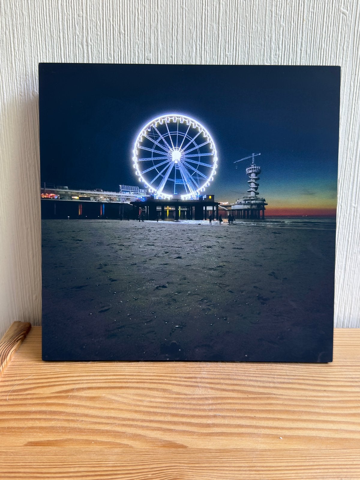 Fototegel reuzenrad zonsondergang scheveningen, Ophalen of Verzenden