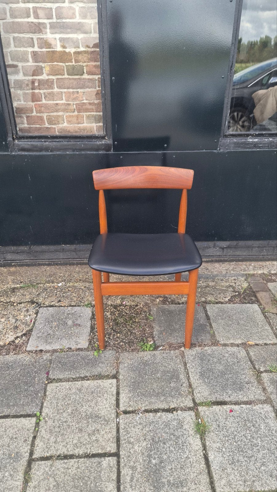 vintage Deens teak (Farso) stoel, Ophalen, Bruin, Eén